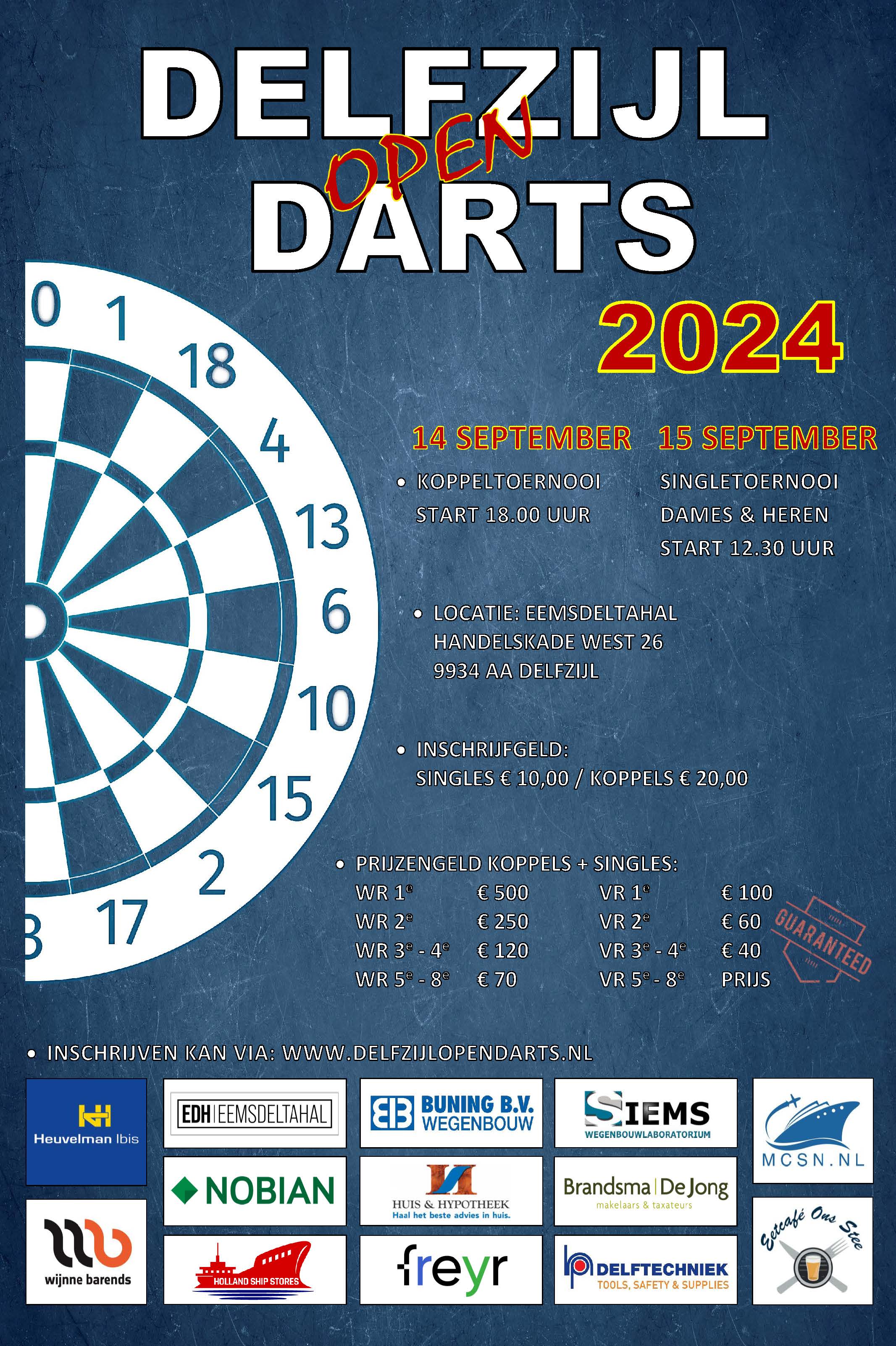 Poster Delfzijl Open Darts 2024 PDF